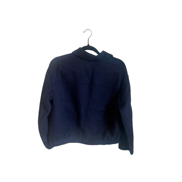 Madewell Double-Faced Rounded-Sleeve Jacket Long Sleeve True Midnight Size S NWT - Picture 4 of 12